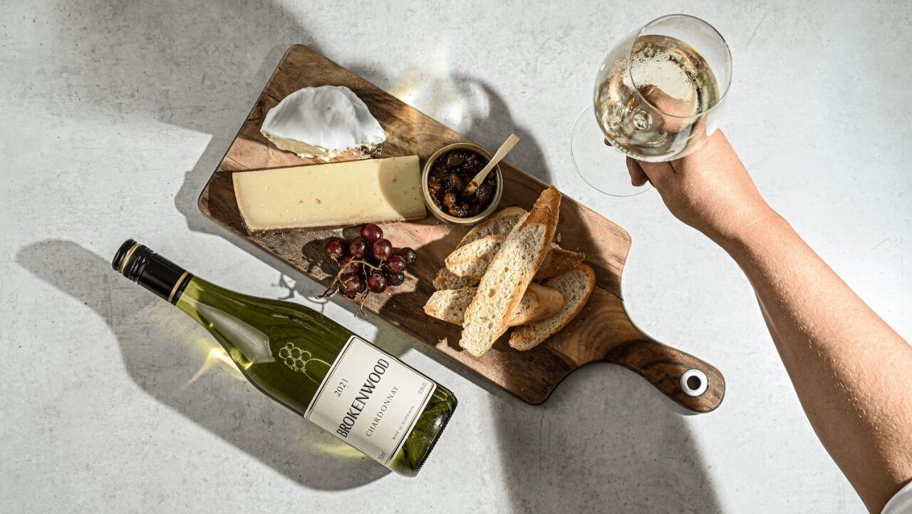 Brokenwood Chardonnay and cheese plate
