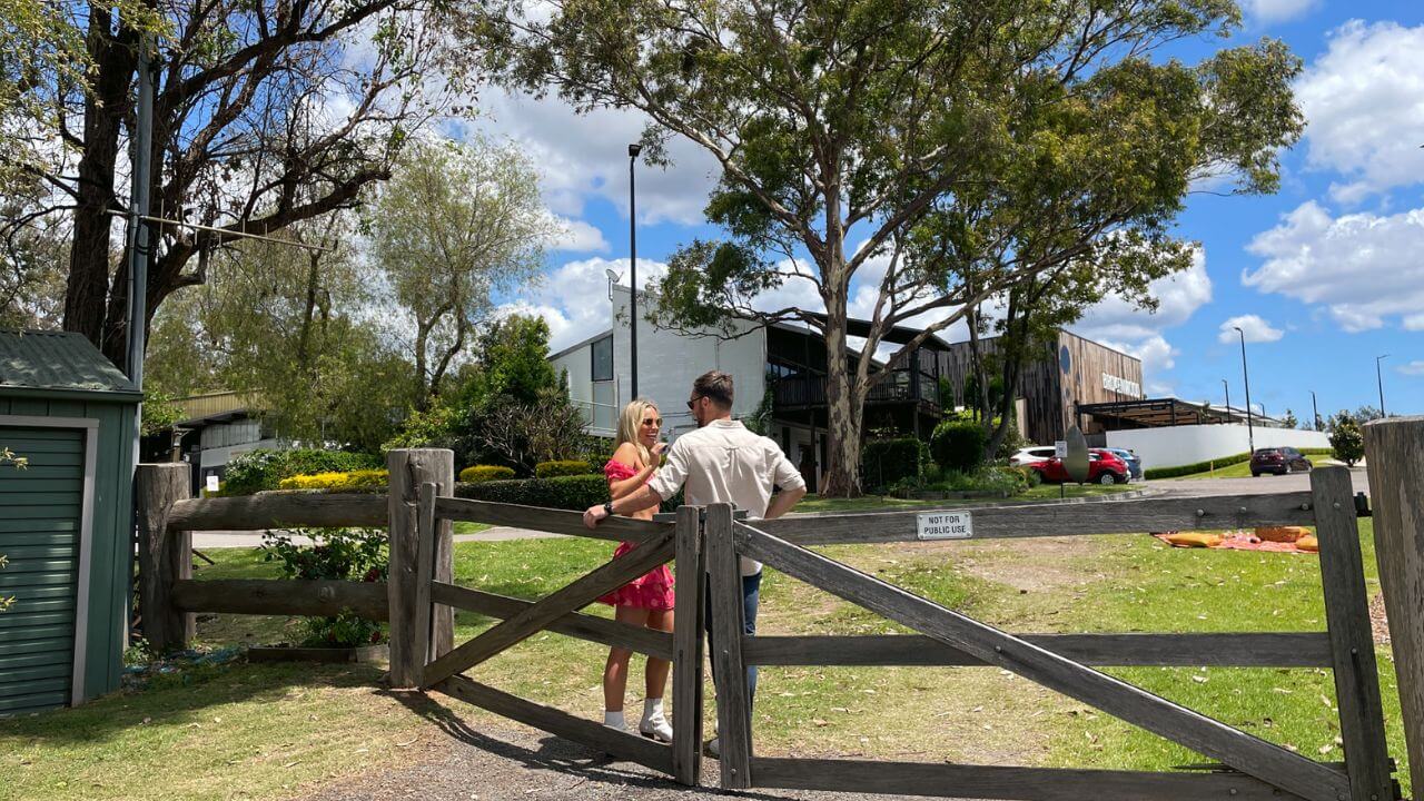 Guests outside Brokenwood